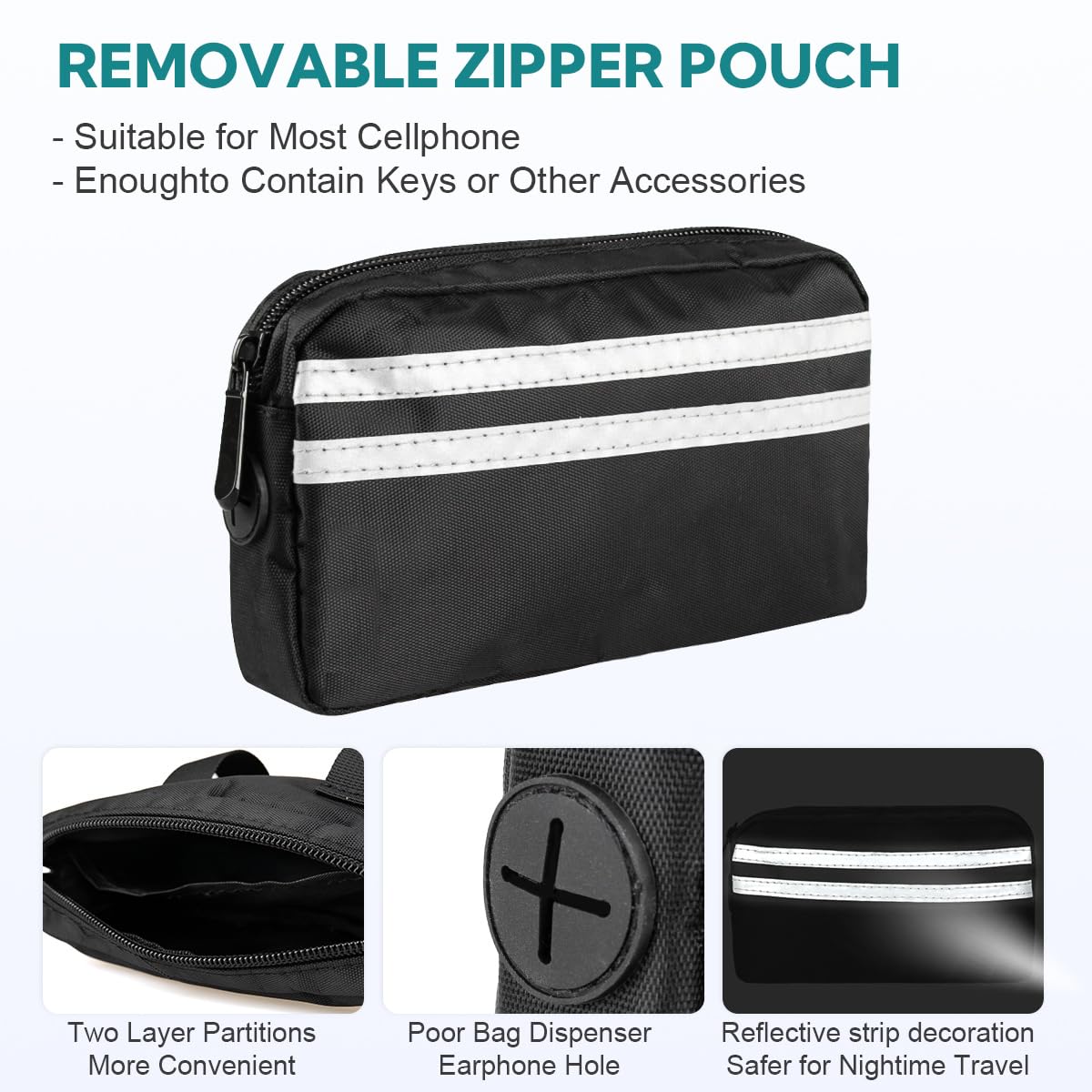 Yicostar double-handle leash offers top grip and bottom traffic control