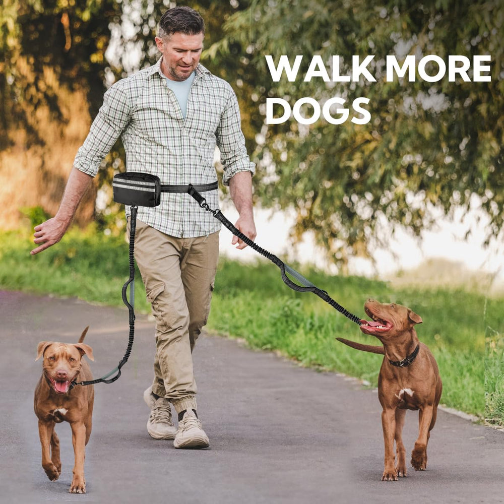 Yicostar two-dog leash clasps securely connect two dogs during runs