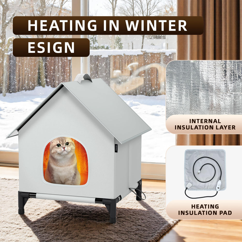 YIDAXIS heated-cat-house-assembly-easy demonstrates tool-free setup for quick shelter.