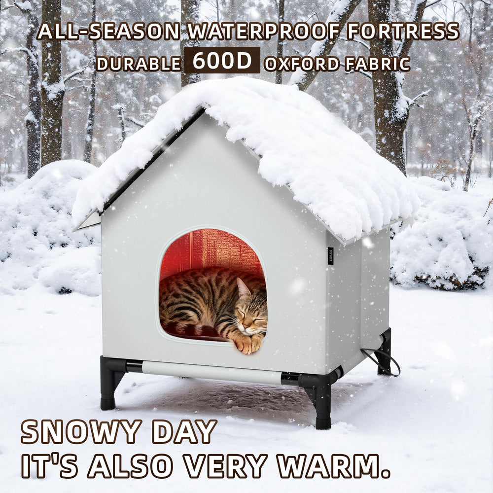 YIDAXIS heated-cat-house-selfwarming-pad image indicates continuous warmth for comfort.