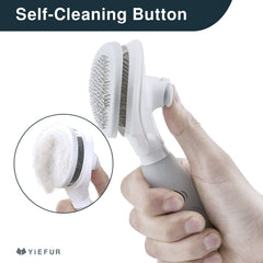 YiEFUR cat brush gel handle provides comfortable grooming during long sessions