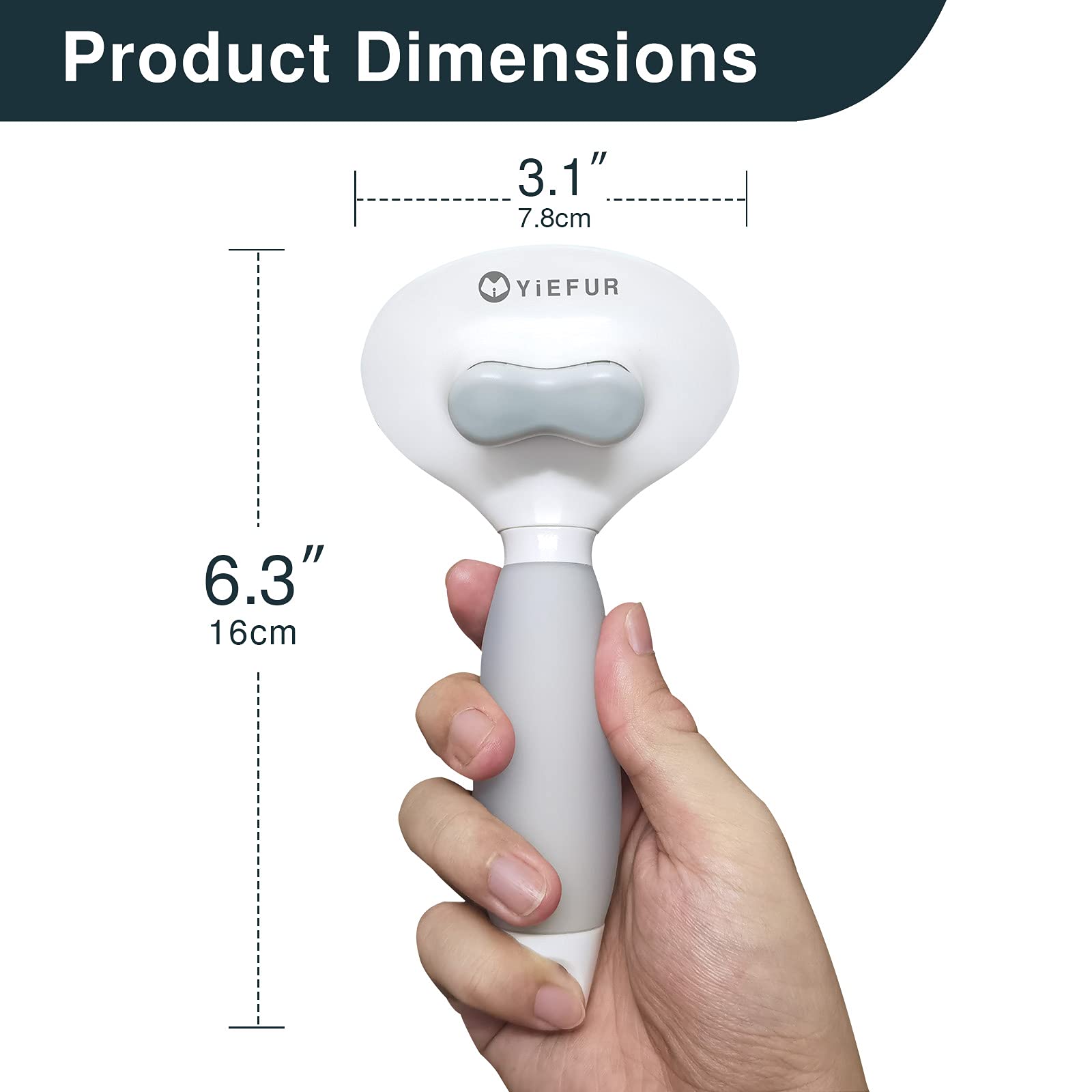 YiEFUR self-cleaning design keeps grooming tidy and mess-free