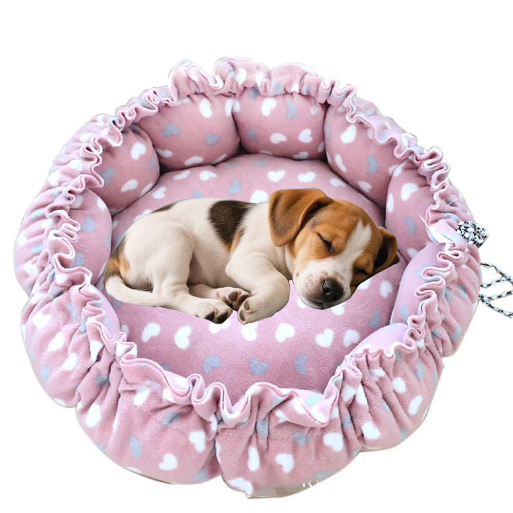 YIKANGHENG Cat Bed soft pink cotton material for gentle comfort