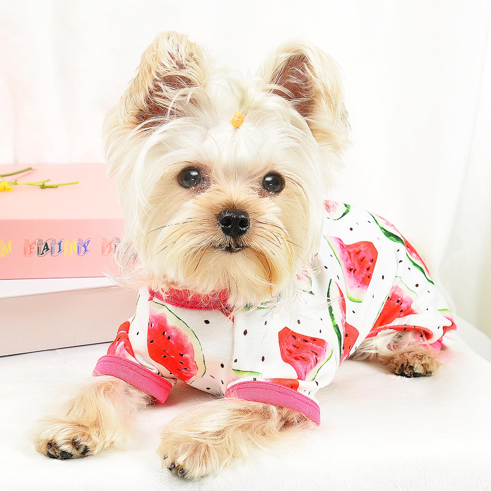 Yikeyo elastic-waist dog sleepwear, flexible fit for potty breaks