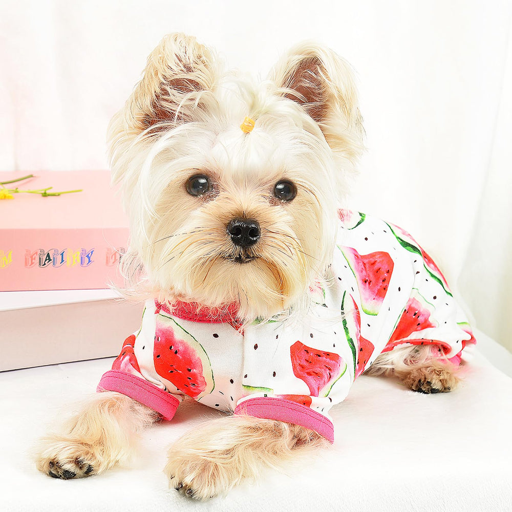 Yikeyo elastic-waist dog sleepwear, flexible fit for potty breaks
