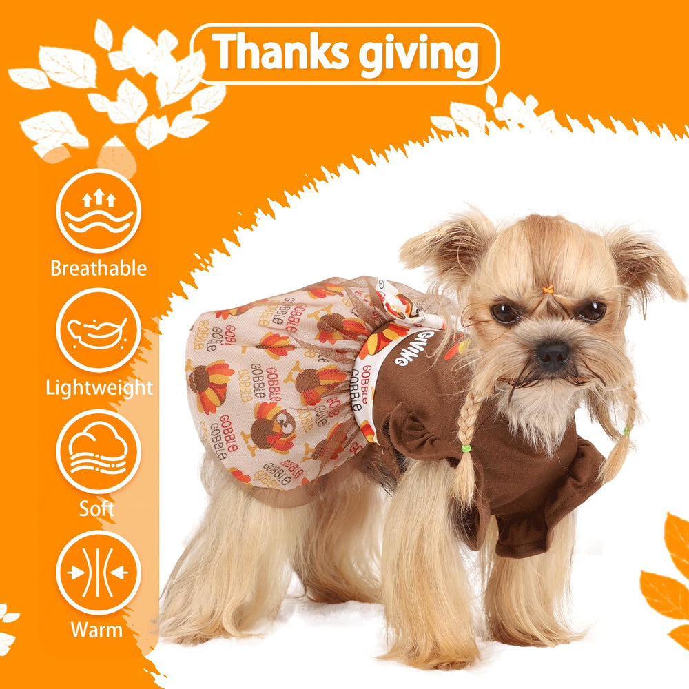 Yikeyo bow waist detail on dog dress—cute accent for dress-up moments.