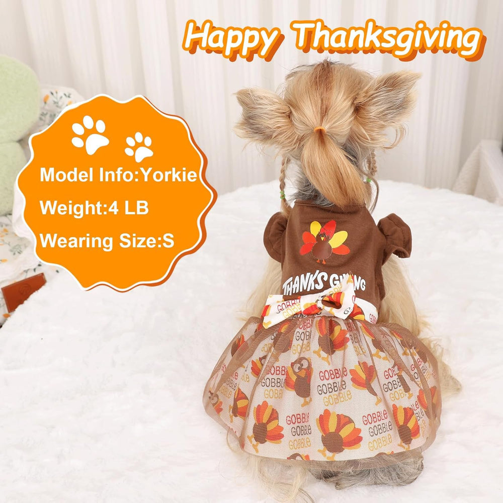 Yikeyo turkey-print-bow costume for cute holiday gatherings.