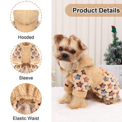 Yikeyo hoodie-detail on dog sweater dress reveals warm, easy-wear comfort