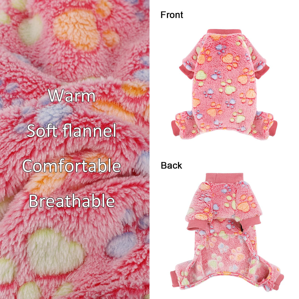 Yikeyo dog sweater rose XXXS back view highlights snug full-body coverage
