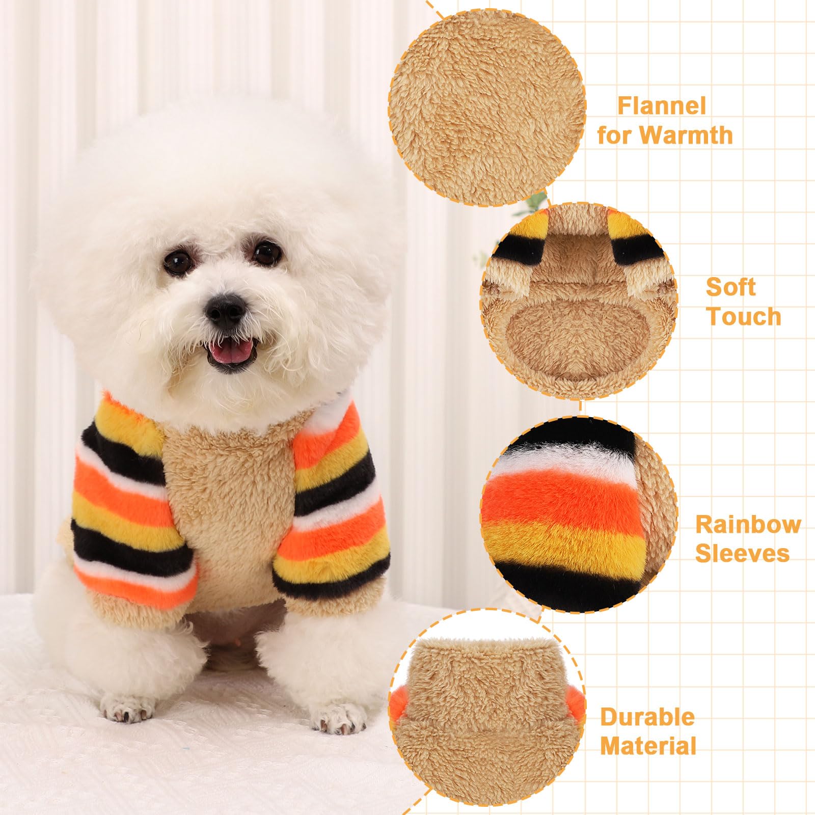 Yikeyo dog sweater worn during walks shows everyday warmth and style.
