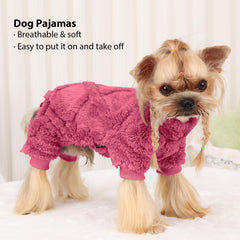 Yikeyo small dog fleece pajamas demonstrate comfy indoor wear for chilly days
