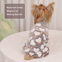 Yikeyo small dog pajamas back view highlights belly-friendly elastic design for comfort