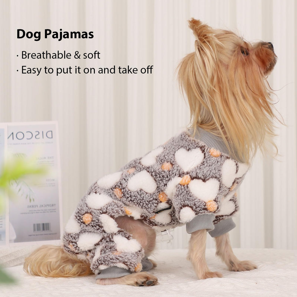 Yikeyo small dog pajamas fabric closeup reveals soft cotton and stretch