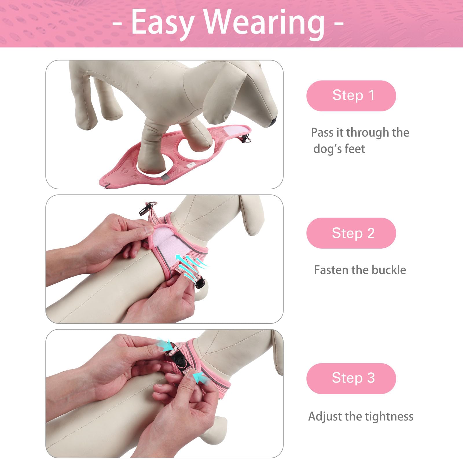 YIMEIS magic tape buckle and D-rings for secure attachment.