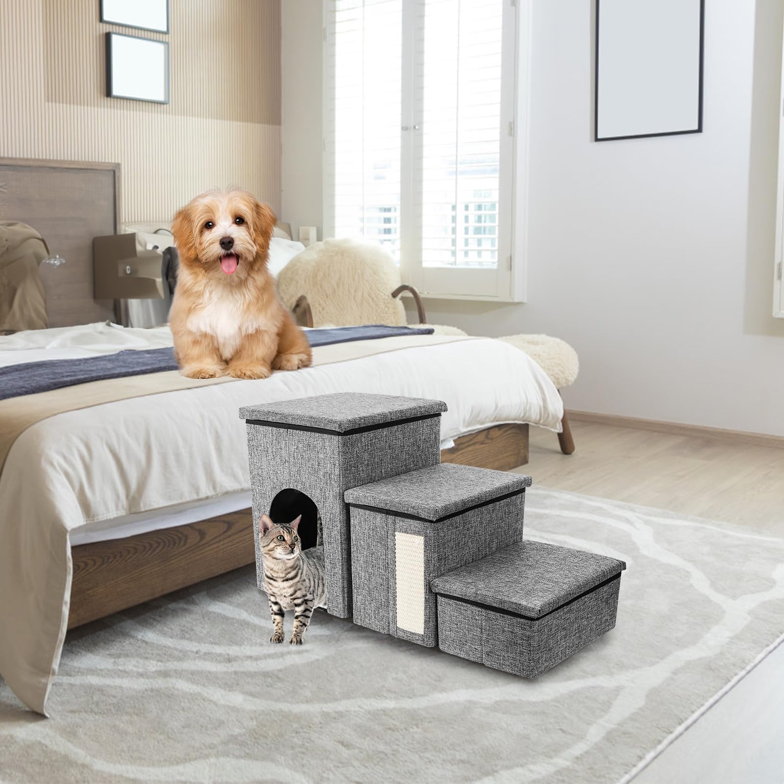 YIMITEE modern gray design blends with decor and fits rooms.