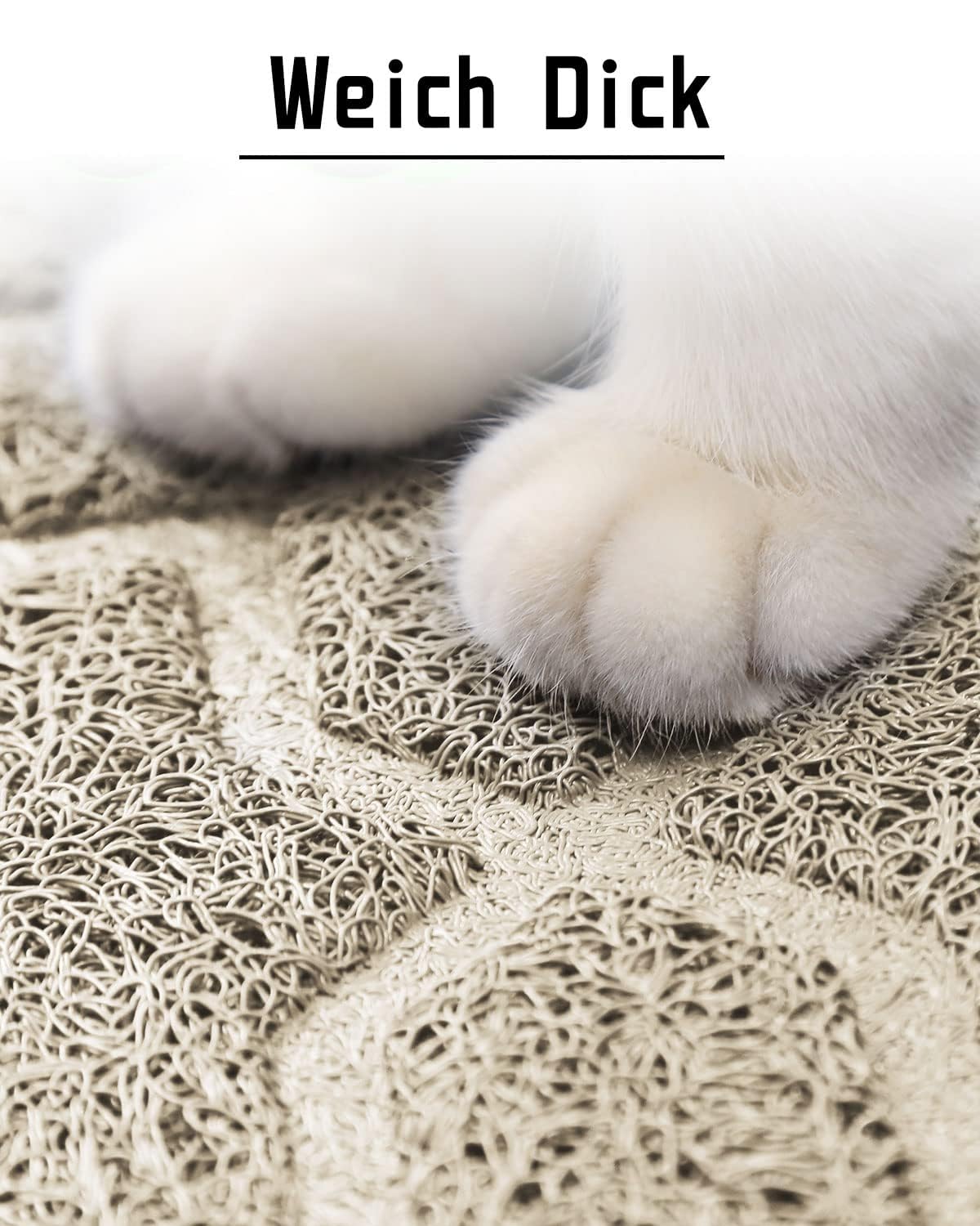 Yimobra cat litter mat features deep grooves and dense mesh for litter trapping