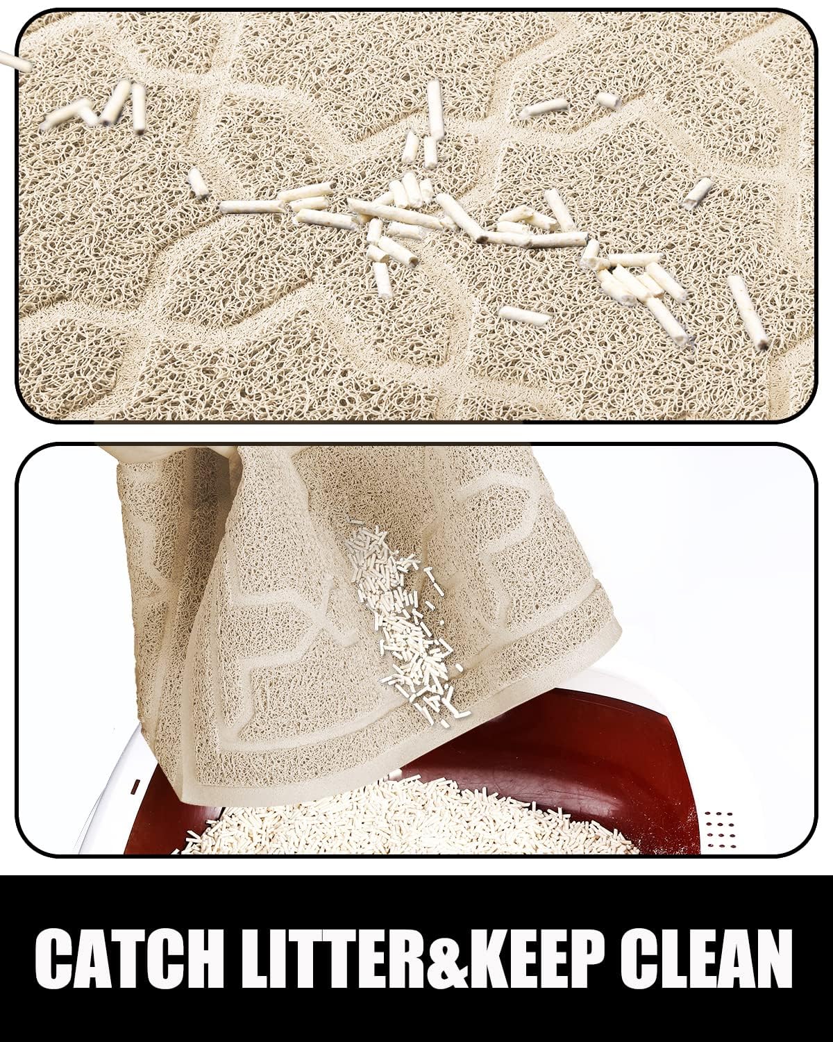Yimobra cat litter mat easy-clean design can be shaken or vacuumed