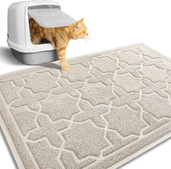 Yimobra cat litter mat with large area coverage reduces mess under the box