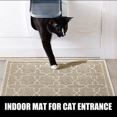 Yimobra cat litter mat non-slip backing keeps the box steady