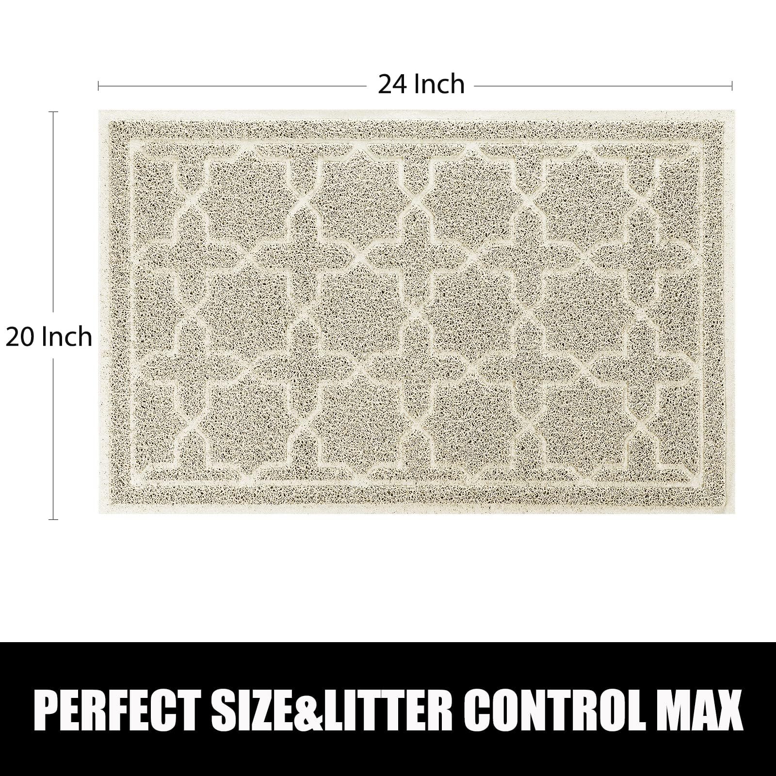 Yimobra cat litter mat covers the area under the box to reduce tracking