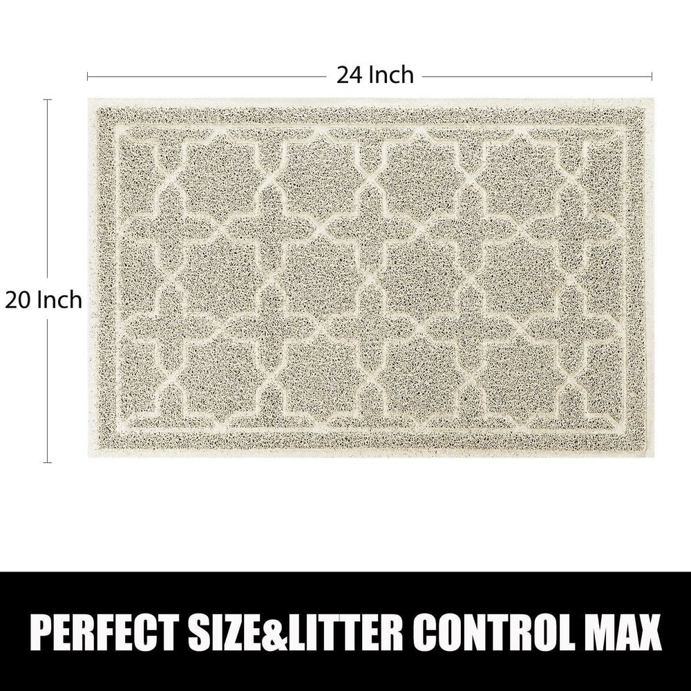 Yimobra cat litter mat covers the area under the box to reduce tracking