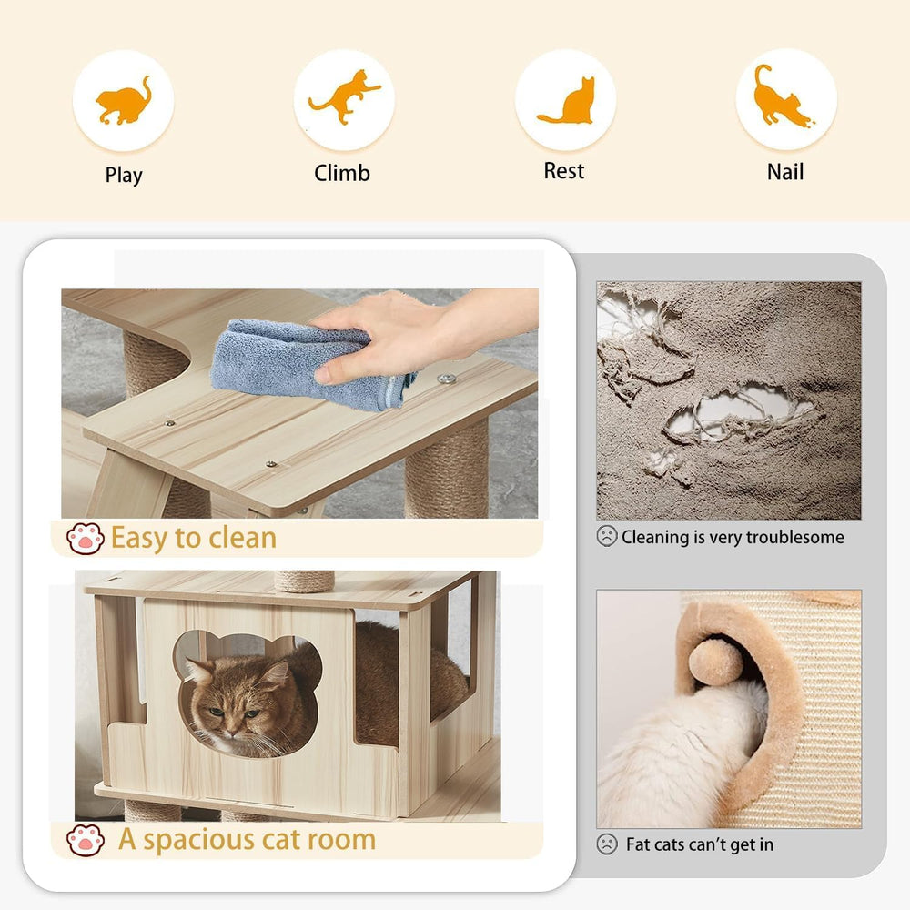 Yinanroa eco-friendly wood construction is easy to clean and maintain.