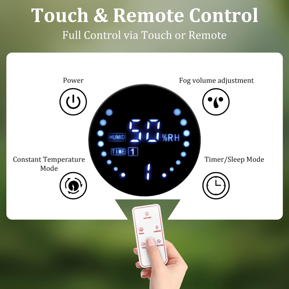 YINDUZ reptile humidifier touch and remote control for easy adjustment