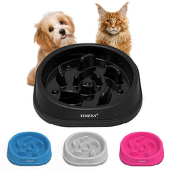 YINEYA anti-choking slow feeder dog bowl, small size, promotes controlled eating for smaller breeds.