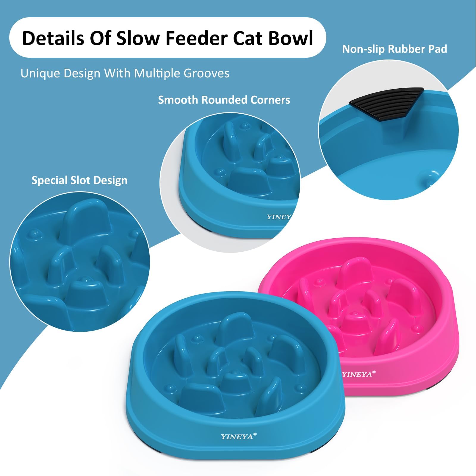 YINEYA durable PP material bowls are non-toxic and long-lasting