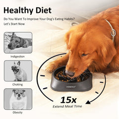 YINEYA durable PP material dog bowl resists damage for long-lasting use.