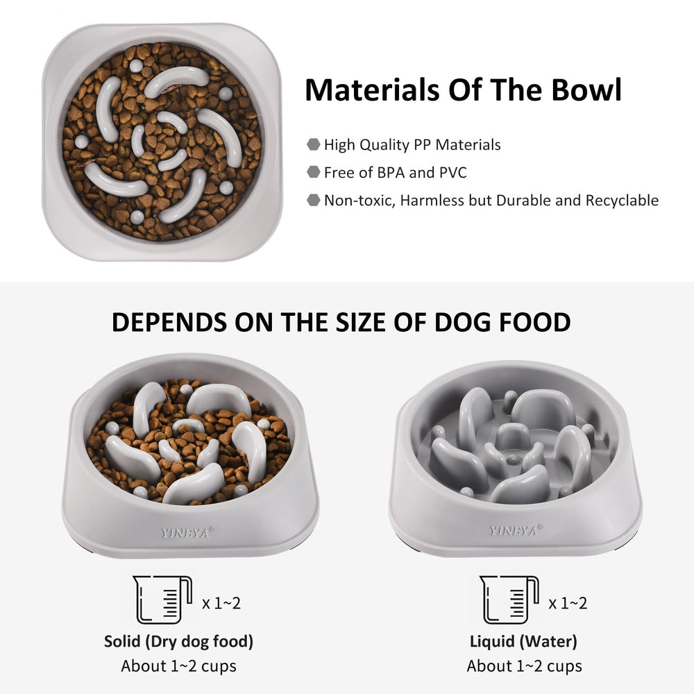 YINEYA Easy-Clean Puzzle Bowl is dishwasher-safe for quick maintenance.