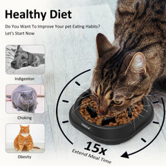 YINEYA raised-design bowl for safe eating without mouth or tongue scraping.