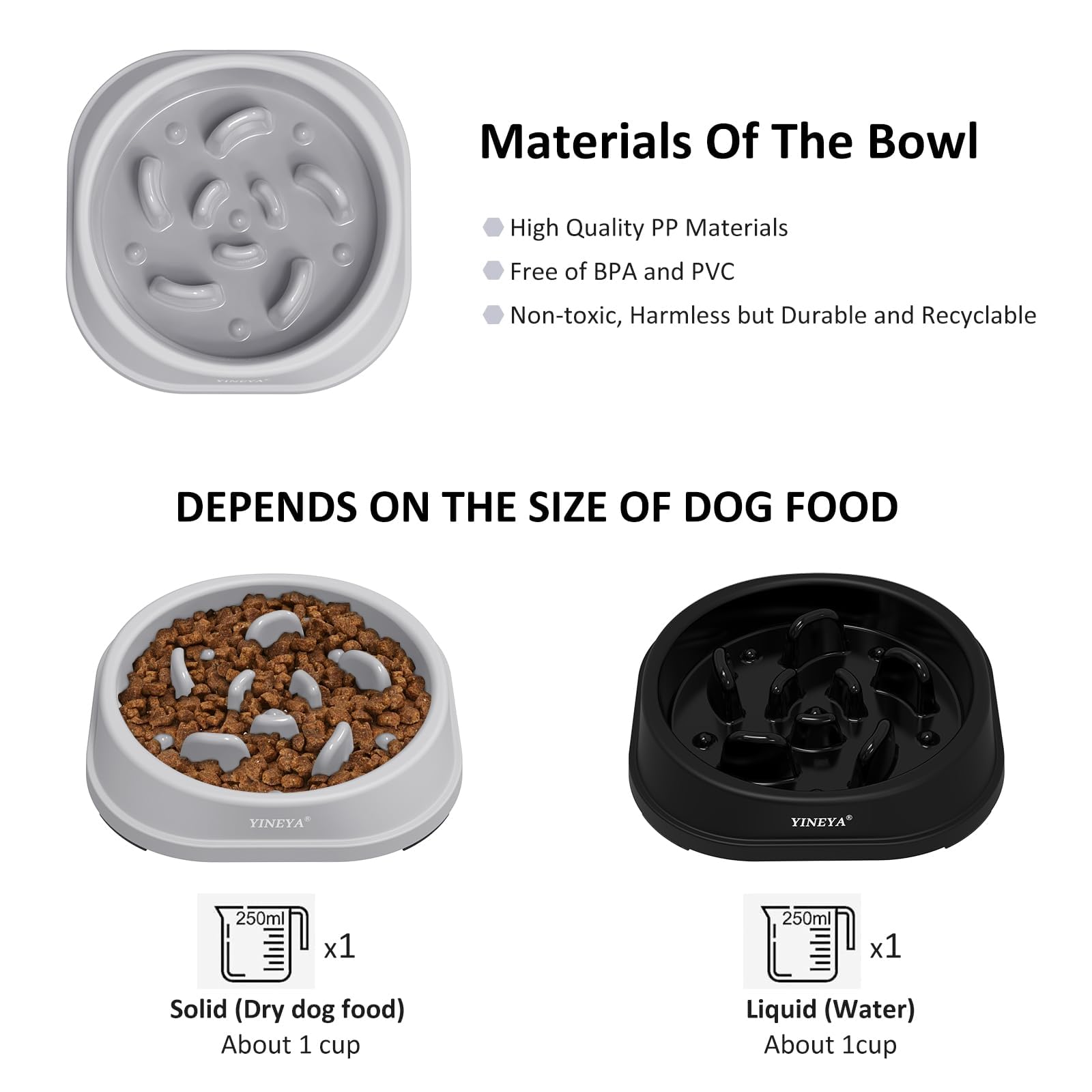 YINEYA smooth, skin-friendly design provides gentle contact during meals for comfort.