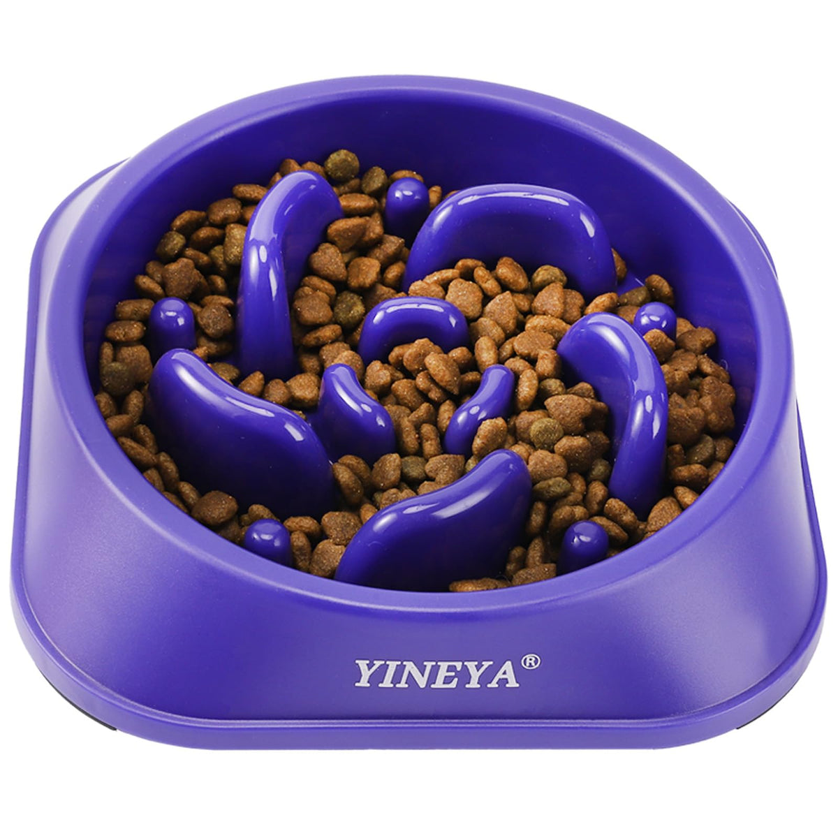 YINEYA slow feeder bowl with maze design slows meals for calmer dining.