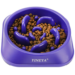 YINEYA slow feeder bowl with maze design slows meals for calmer dining.