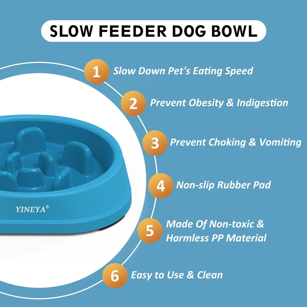 YINEYA slow feeder cat bowl small size supports calmer eating