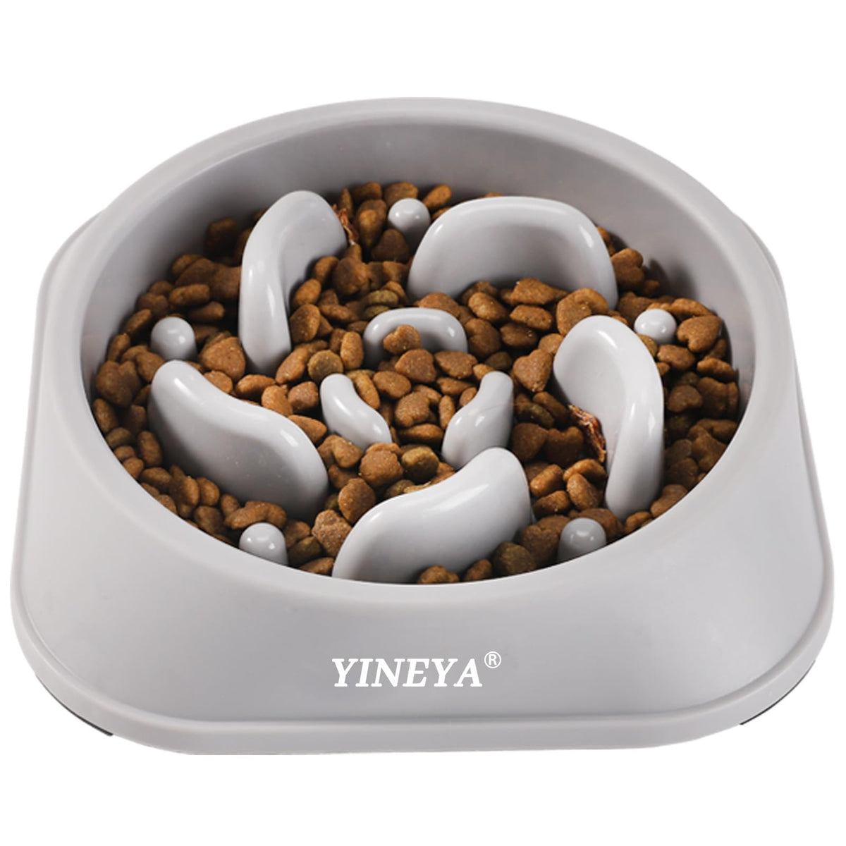 YINEYA slow feeder dog bowl maze design promotes slower eating and mindful chewing.