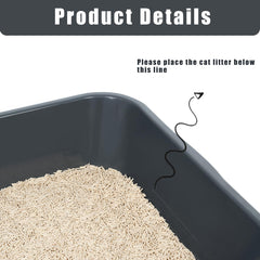 Ying Tutu ABS material cat litter box gray demonstrates durability and easy cleaning