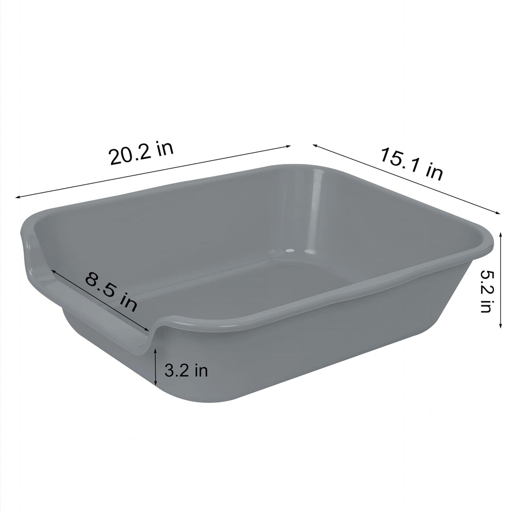 Ying Tutu low-entry senior litter box gray emphasizes accessibility for mobility