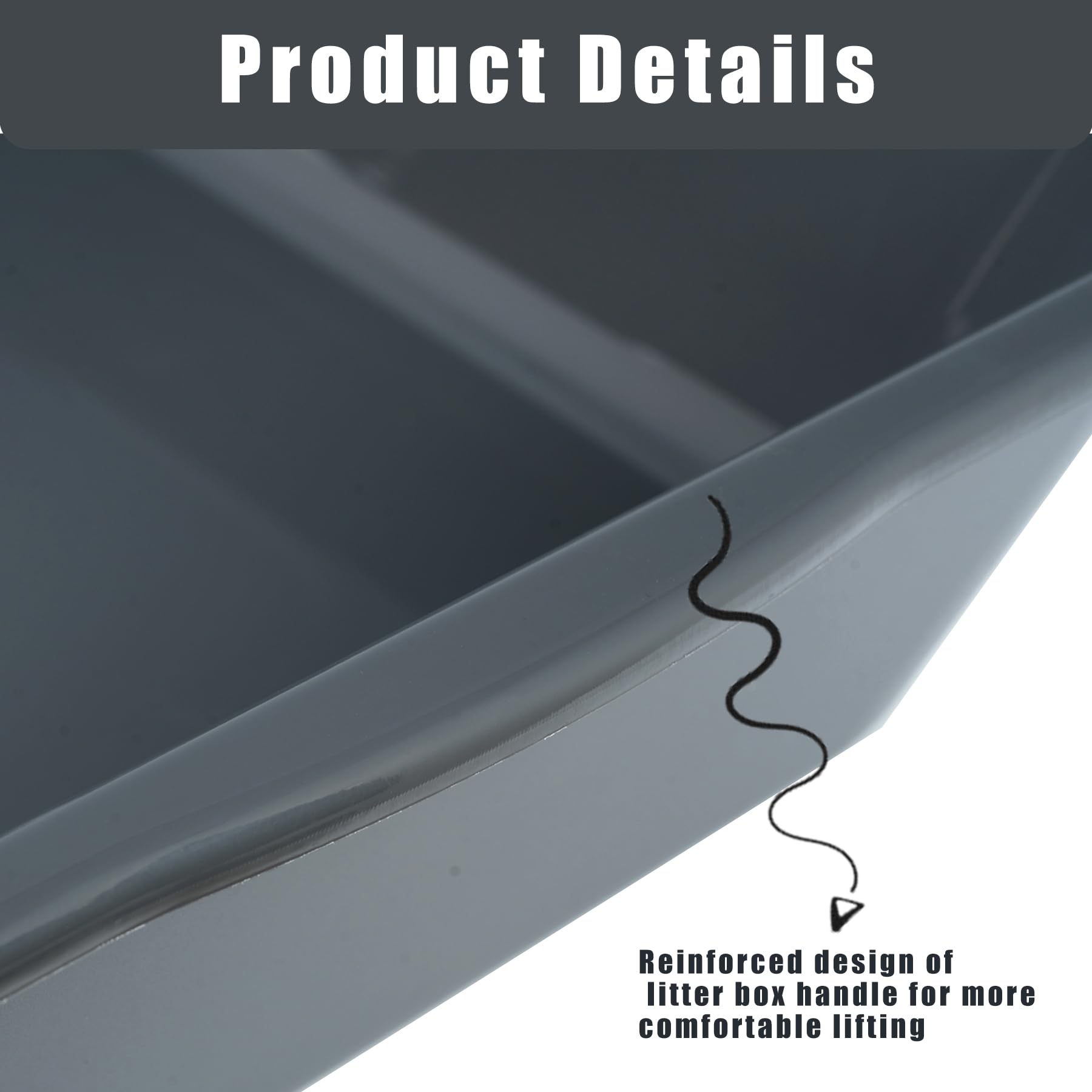 Ying Tutu multi-cat litter box inside view reveals generous space for households