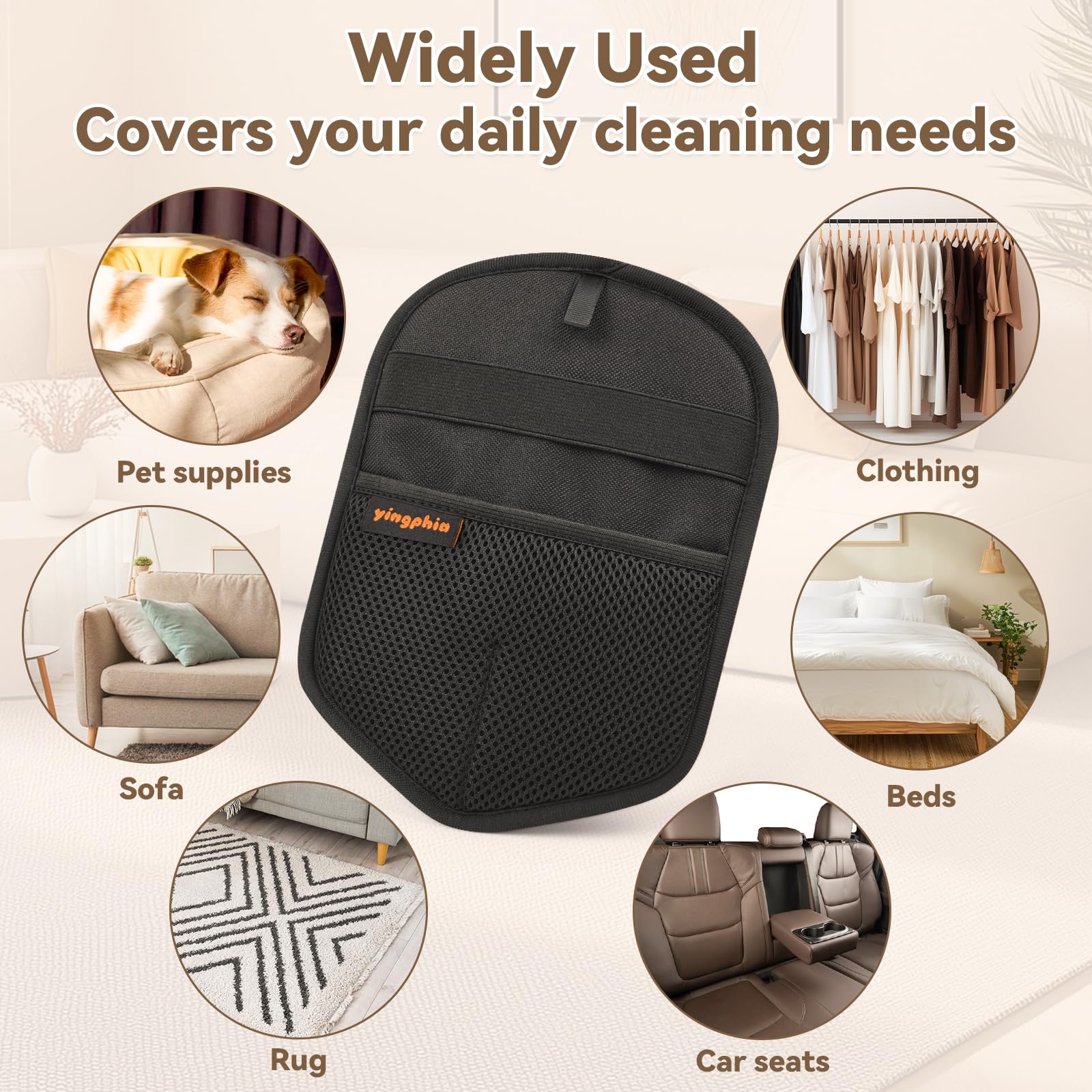 yingphia diamond corner design glove reaches tight spots without dead zones
