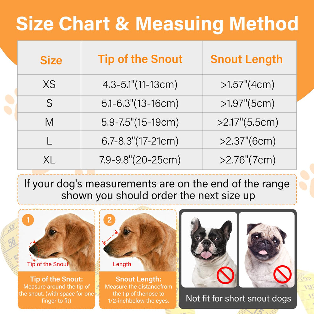 Yingphia dog muzzle showing adjustable neck strap for secure fit.
