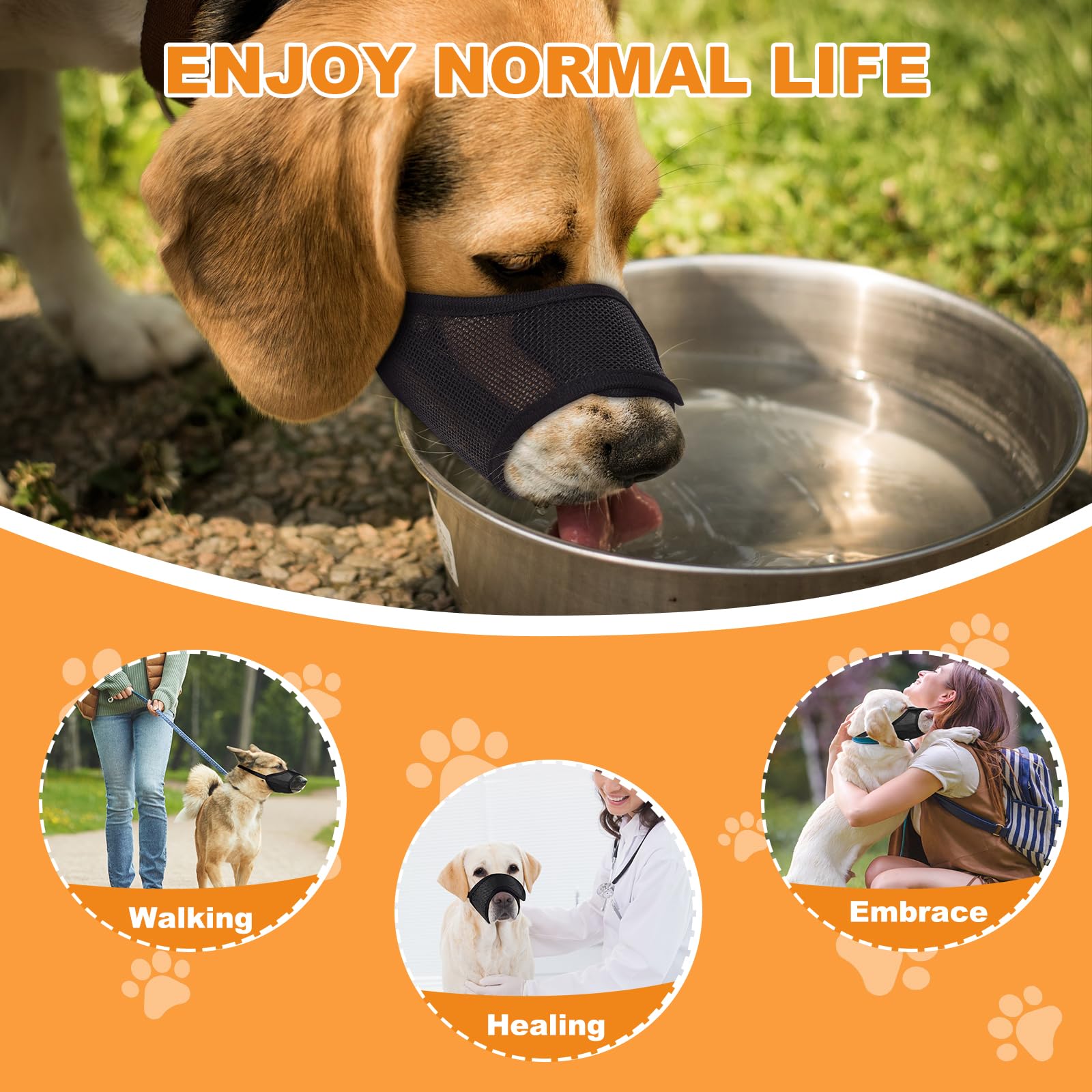Yingphia comfort-padding muzzle provides soft contact on the snout.