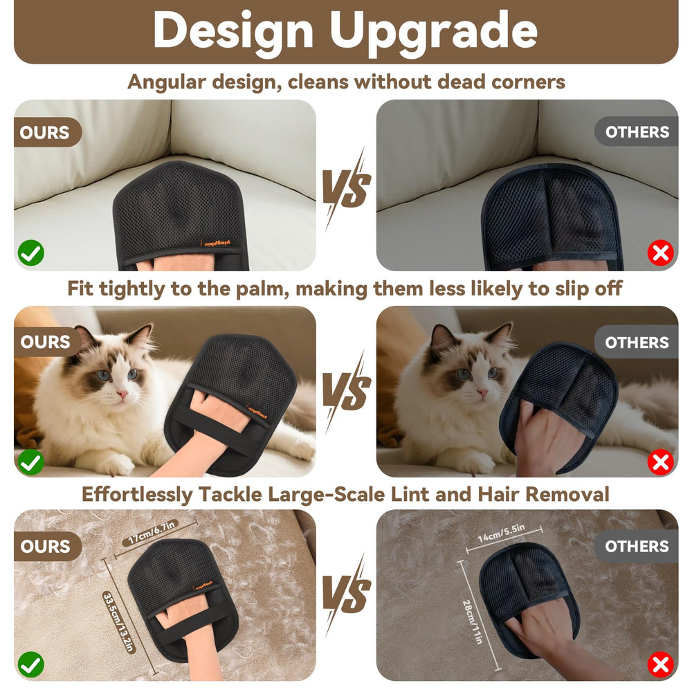 yingphia electrostatic technology glove lifts hair from upholstery and clothes