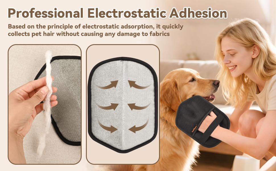 yingphia pet hair remover glove for car and furniture cleaning