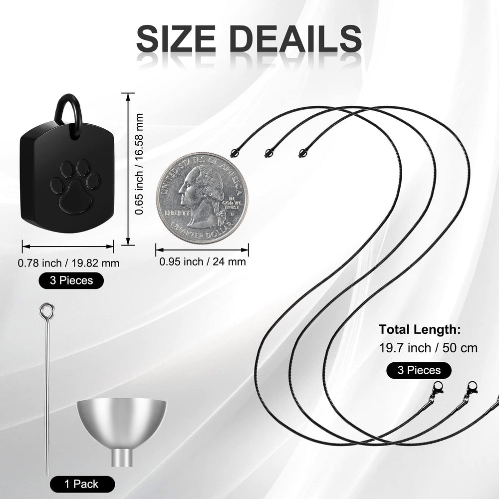 Yinkin ashes filling kit for pet urn necklace enables easy memorial setup.