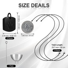 Yinkin ashes filling kit for pet urn necklace enables easy memorial setup.