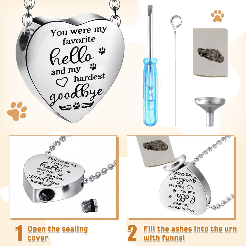 Yinkin pet urn necklace black pendant closeup, waterproof stainless steel and comfort