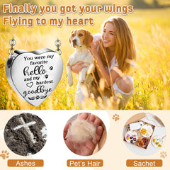 Yinkin pet urn necklace silver pendant closeup, durable stainless steel and secure seal