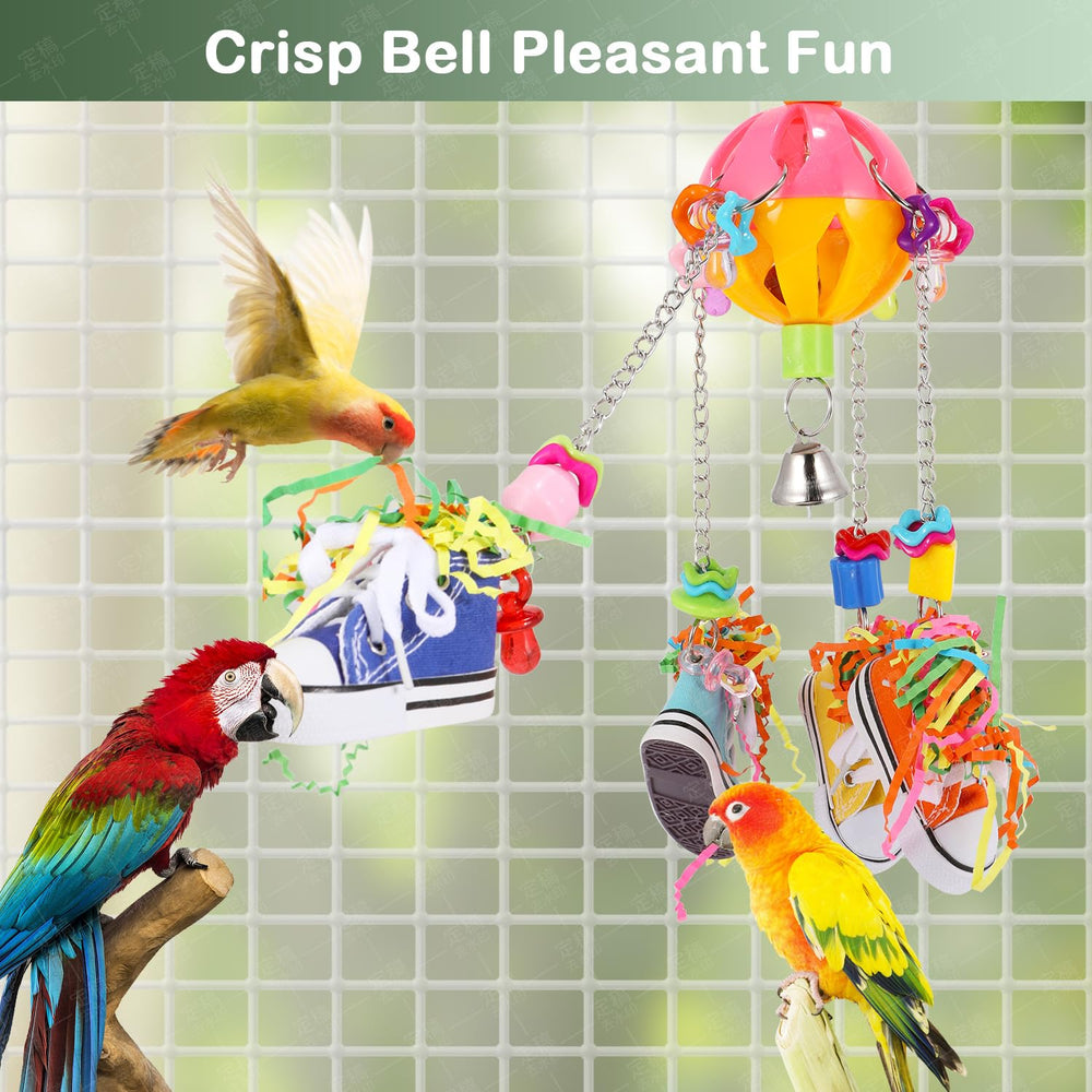 YinMeiRen bird toy with stainless steel hooks offers easy attachment and secure playtime.